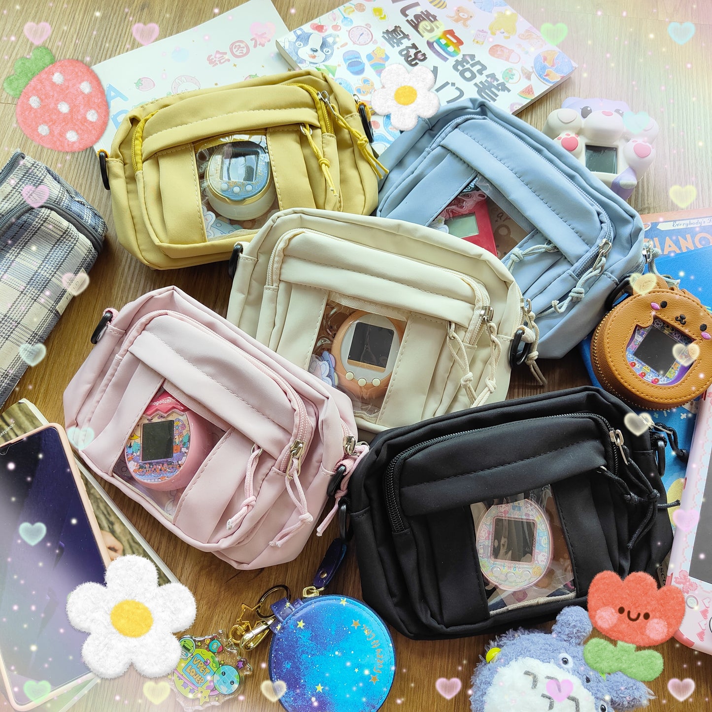 Sling Bag with Clear Compartment 4 - Fuzzy N Chic