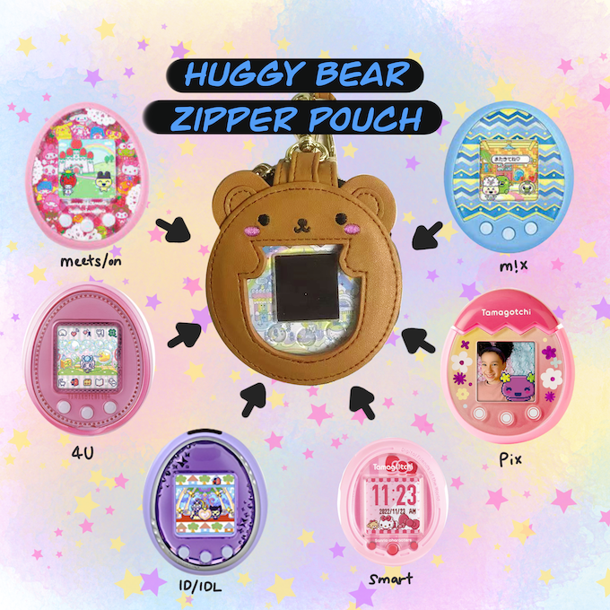 Tamagotchi Huggy Bear Zipper Pouch - Fuzzy N Chic