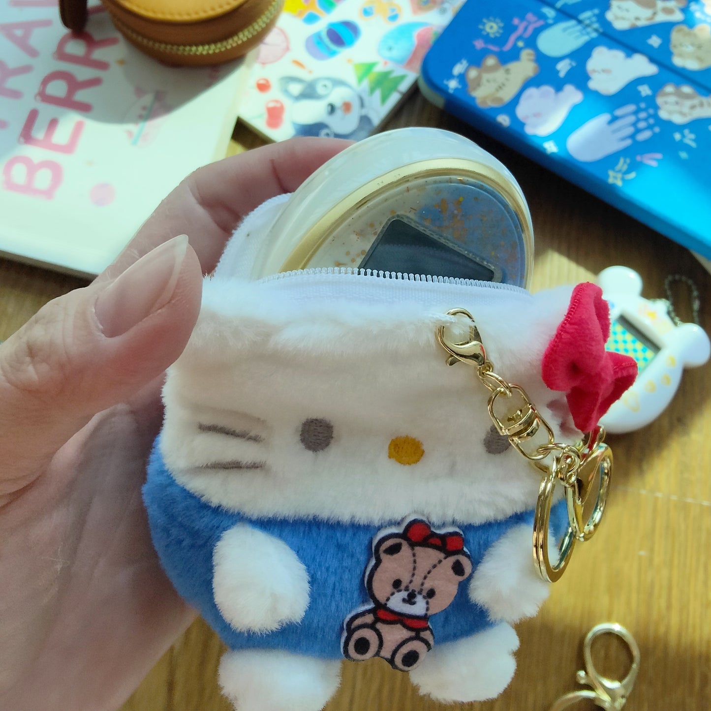 Fluffy Sanrio soft pouch - Fuzzy N Chic