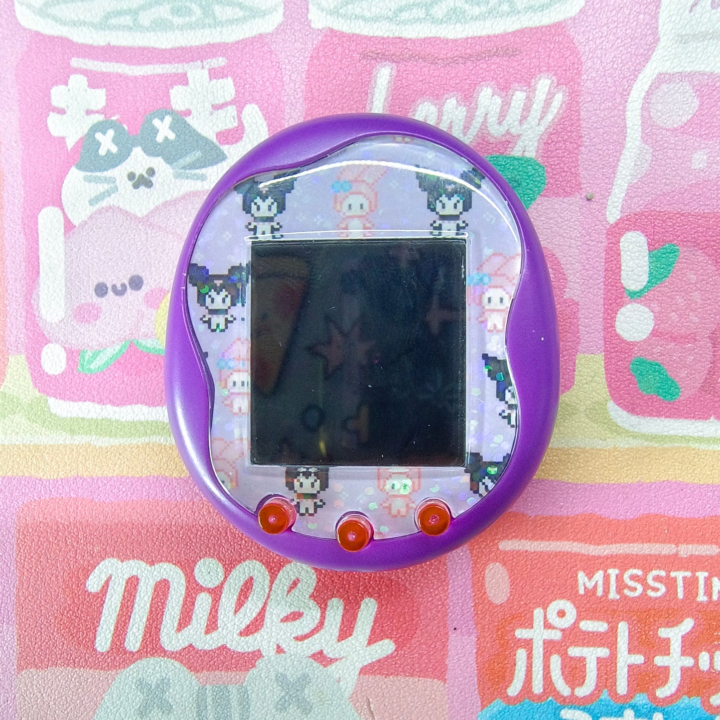 Tamagotchi Uni Faceplate - Pixel Kuromi and Melody - Fuzzy N Chic