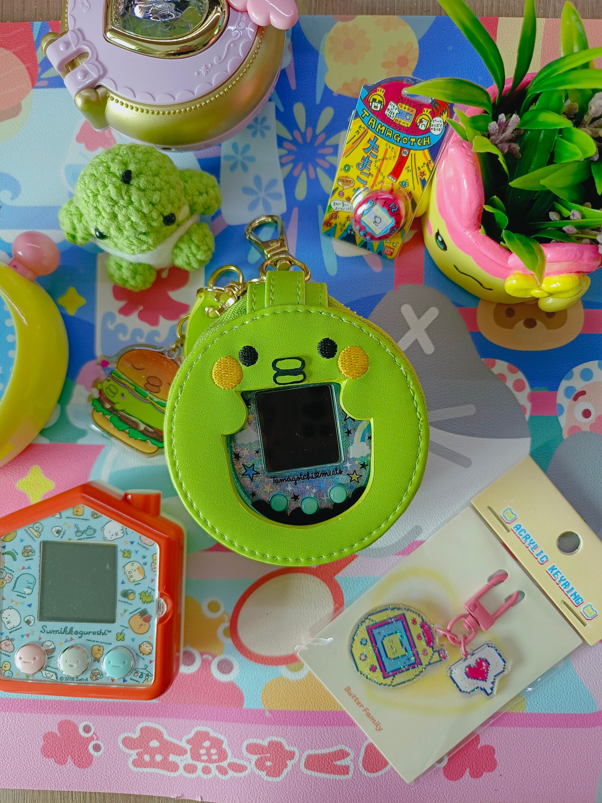 Tamagotchi Earth and Kuchipatchi Zipper Pouch - Fuzzy N Chic