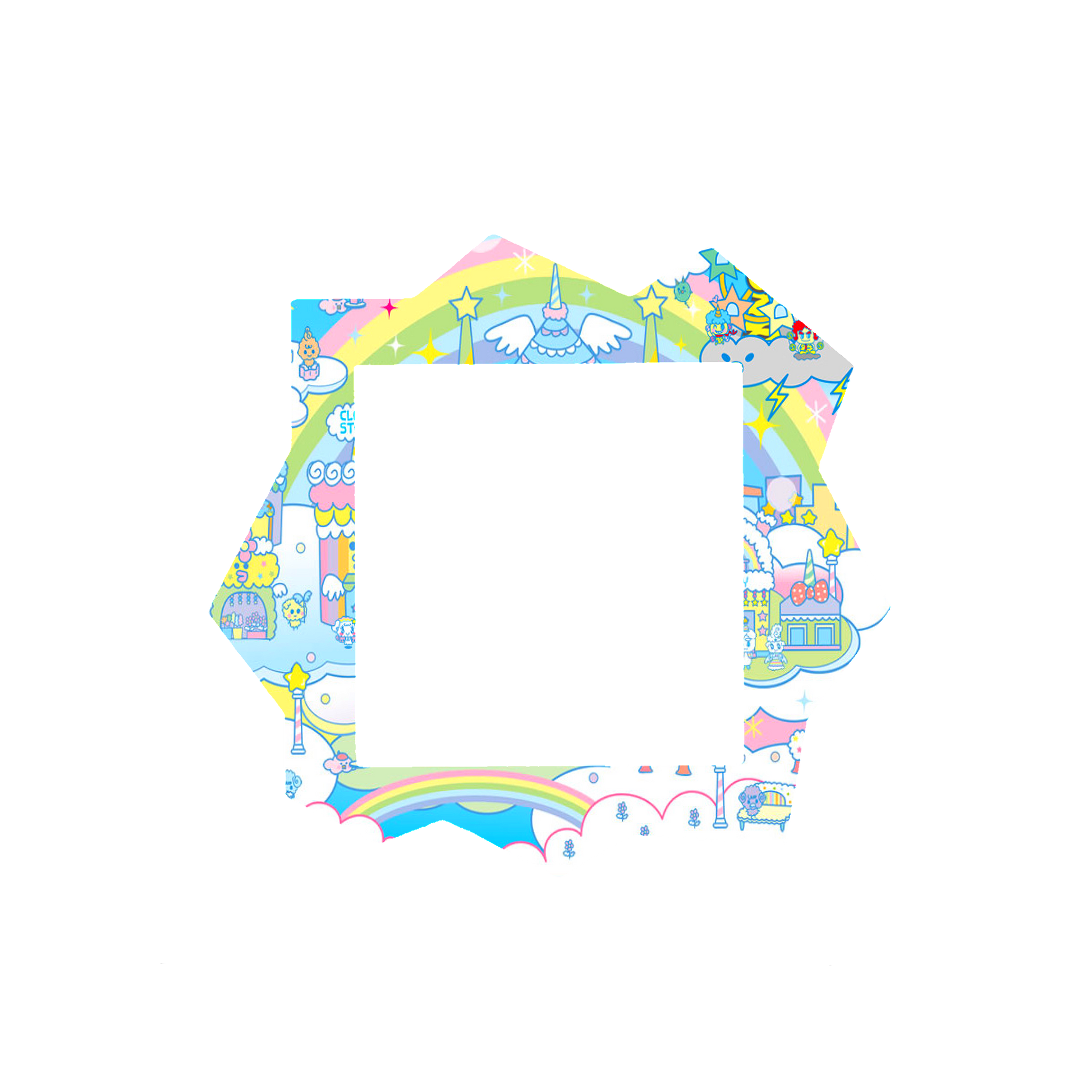 Tamagotchi Paradise Faceplate - rainbow town - Fuzzy N Chic