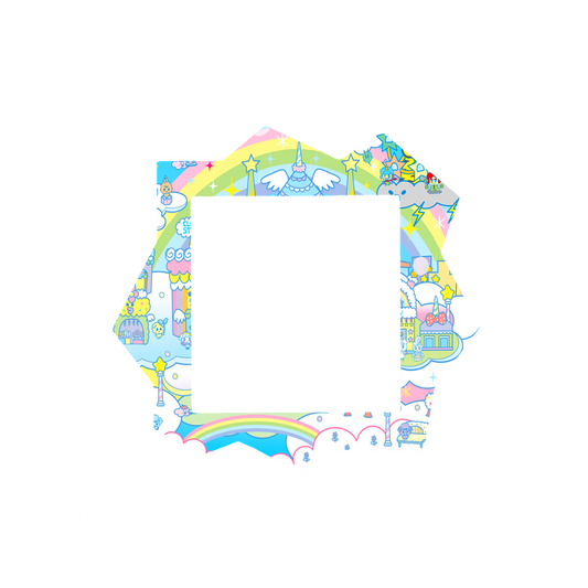 Tamagotchi Paradise Faceplate - rainbow town - Fuzzy N Chic