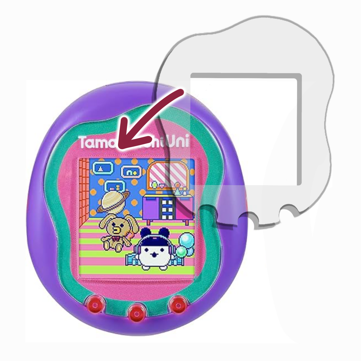Tamagotchi Uni Faceplate Protector - Fuzzy N Chic