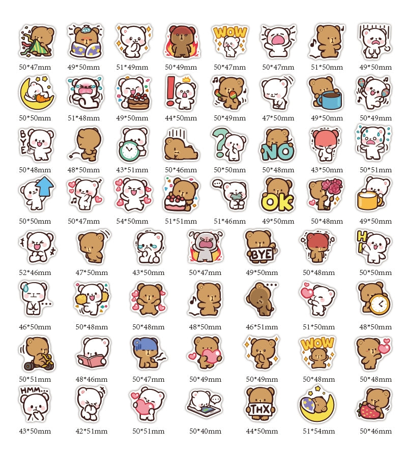 INS Bear Stickers Pack - Fuzzy N Chic