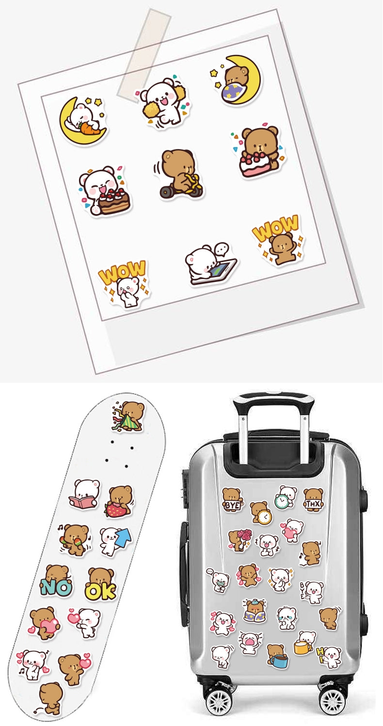 INS Bear Stickers Pack - Fuzzy N Chic