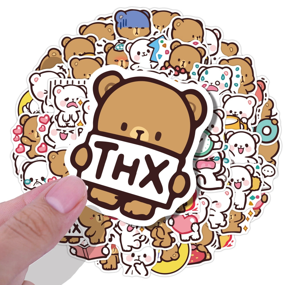 INS Bear Stickers Pack - Fuzzy N Chic