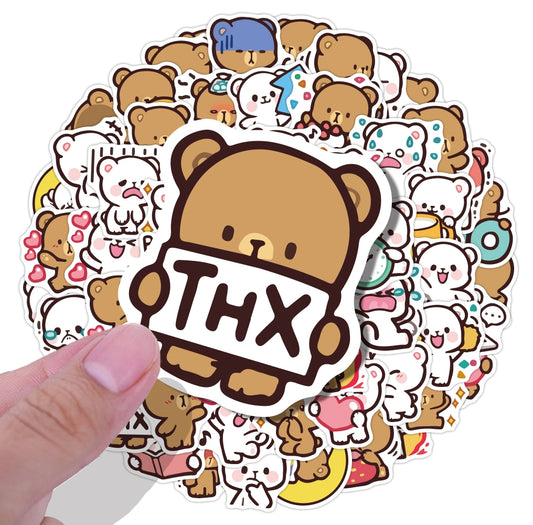 INS Bear Stickers Pack - Fuzzy N Chic