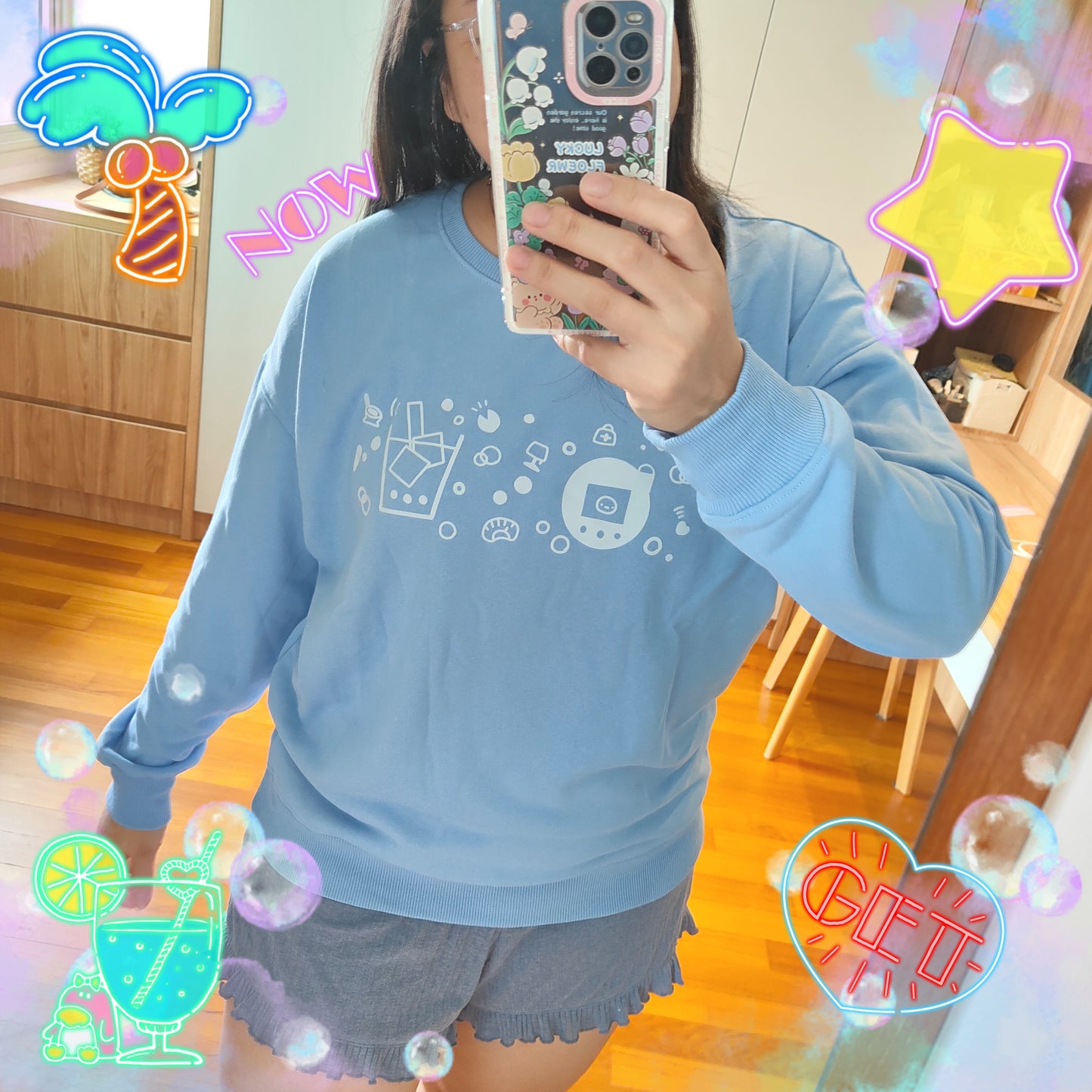 Tamagotchi Melon Soda Sweater [PRE-ORDER] - Fuzzy N Chic
