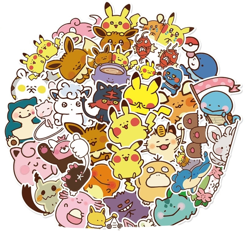 Pokemon Stickers Pack - Fuzzy N Chic