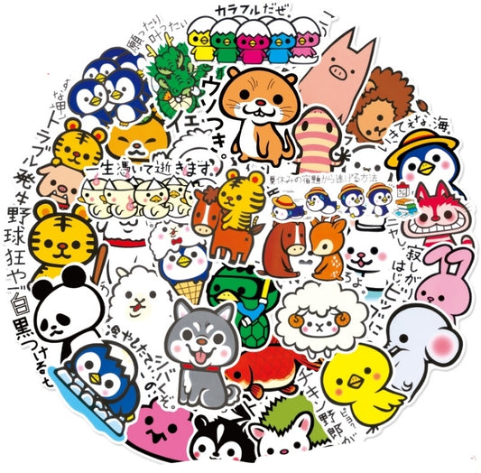Japanese Cartoon Stickers Pack - Fuzzy N Chic