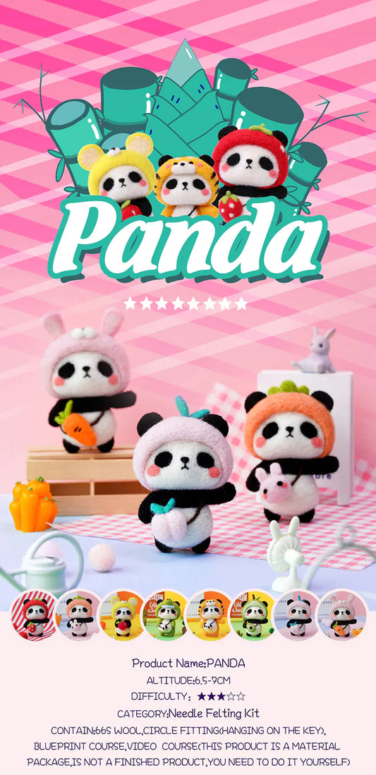 Little Panda Needle Felting Kit Fuzzy N Chic