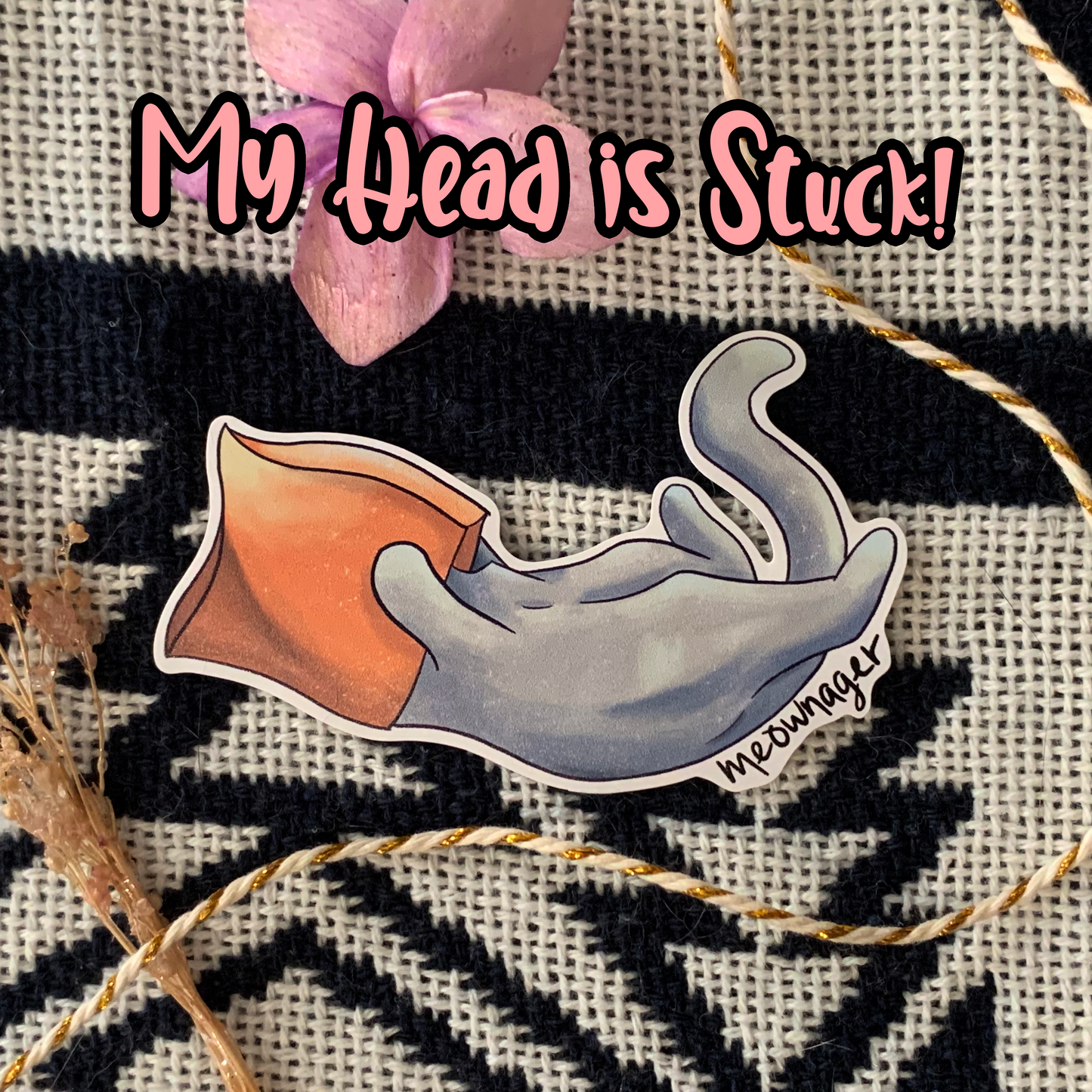 Cat Snack Themed Vinyl Stickers - Fuzzy N Chic