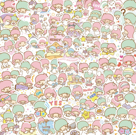 Twin Star Stickers Pack - Fuzzy N Chic