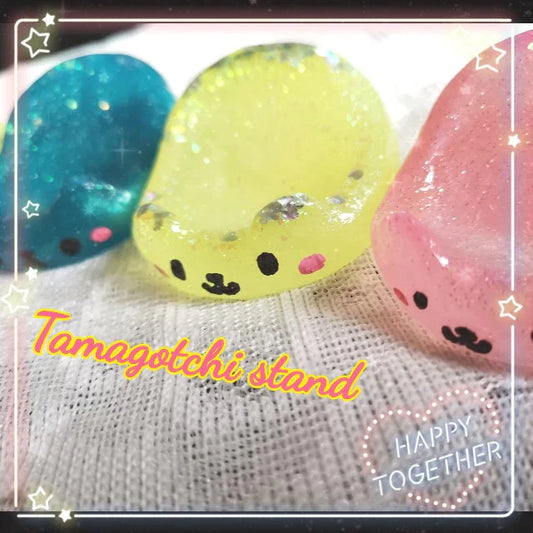 Tamagotchi Glitter Resin Stand Fuzzy N Chic