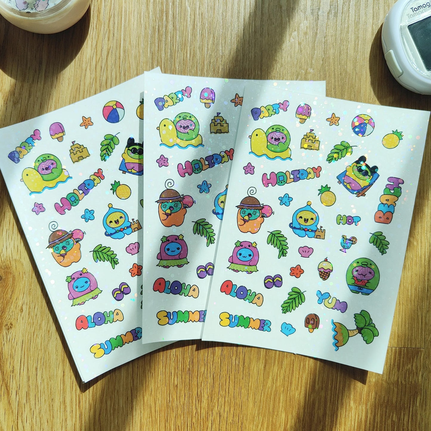 Yarn babies Summer Holiday Stickers set Fuzzy N Chic