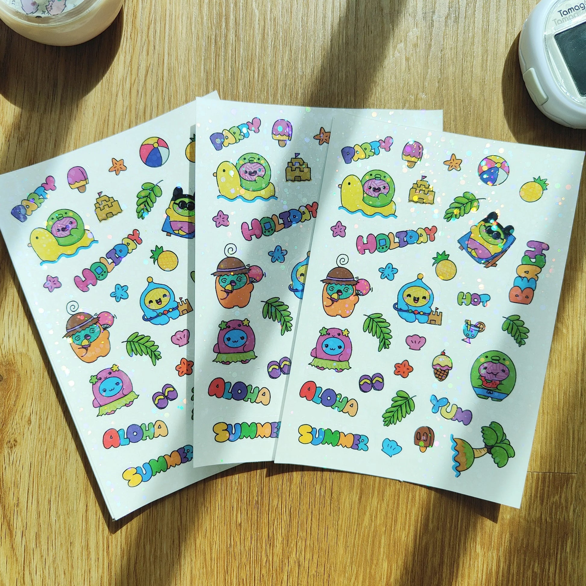 Yarn babies Summer Holiday Stickers set Fuzzy N Chic