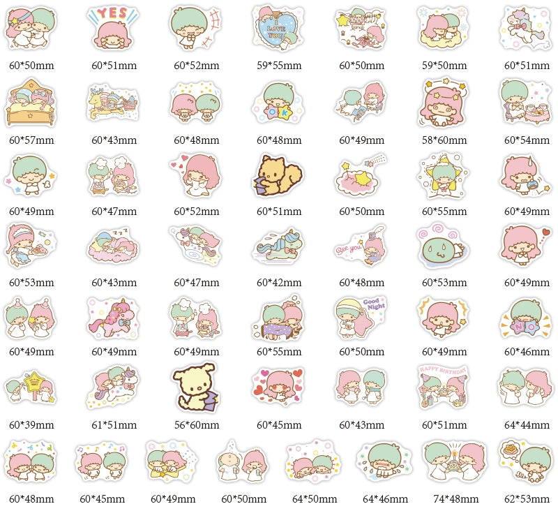 Twin Star Stickers Pack - Fuzzy N Chic