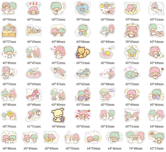 Twin Star Stickers Pack - Fuzzy N Chic